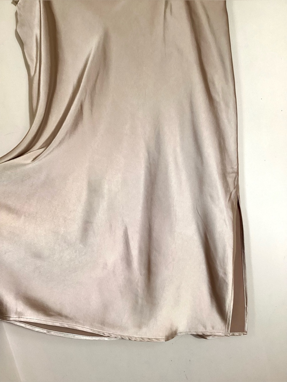 Old Navy Mocha Taffy Satin Midi Slip Skirt NWT Size 2X - Picture 6 of 15